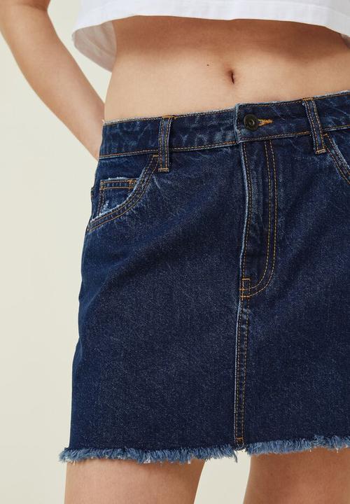Cotton On - Denim micro mini skirt - rinse blue