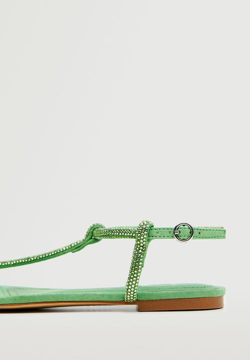 MANGO - Tubi sandal - green