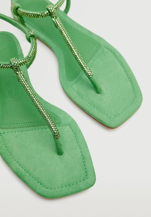 MANGO - Tubi sandal - green