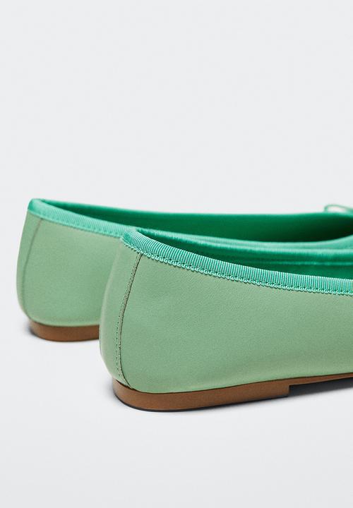 MANGO - Paso leather ballerina - light/pastel green