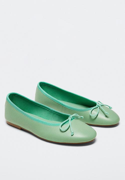 MANGO - Paso leather ballerina - light/pastel green
