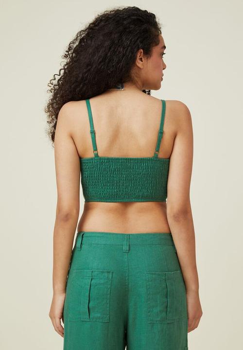 Cotton On - Florence linen top - seafoam green