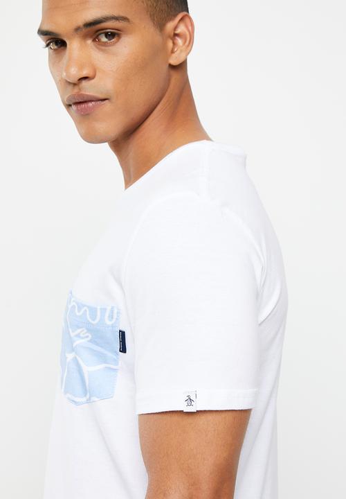 Original Penguin - Puzzle pocket short sleeve tee - bright white