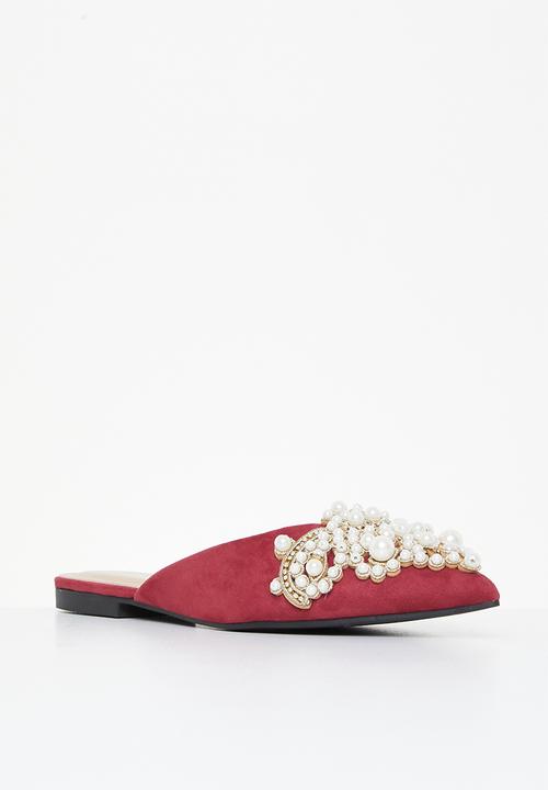 Miss Black - Clam1 mule - burgundy