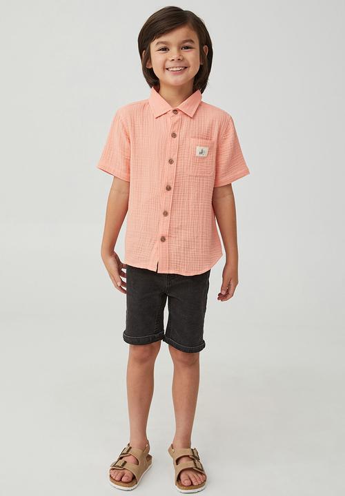 Cotton On - Resort short sleeve shirt - fizzy melon/cheesecloth