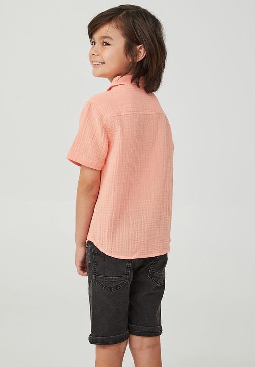 Cotton On - Resort short sleeve shirt - fizzy melon/cheesecloth