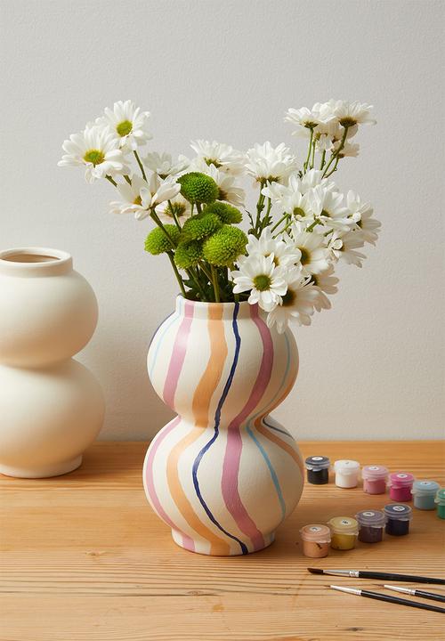 Typo - Diy paint a vase kit - bright swirls