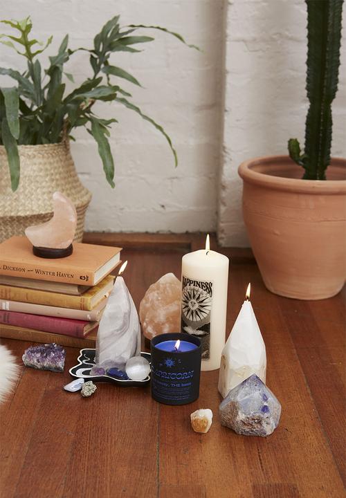 Typo - Shaped crystal candle - marble