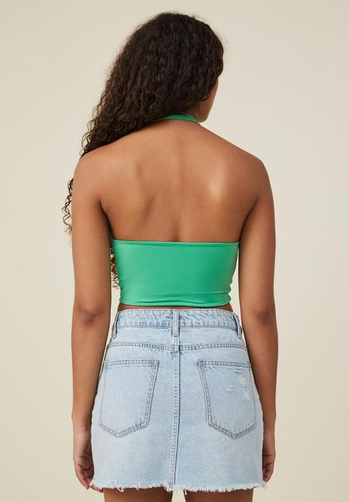 Cotton On - Sculpted halter top - garden green