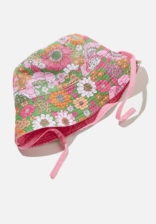 Cotton On - Reversible bucket hat - lenny floral/bubblegum pop