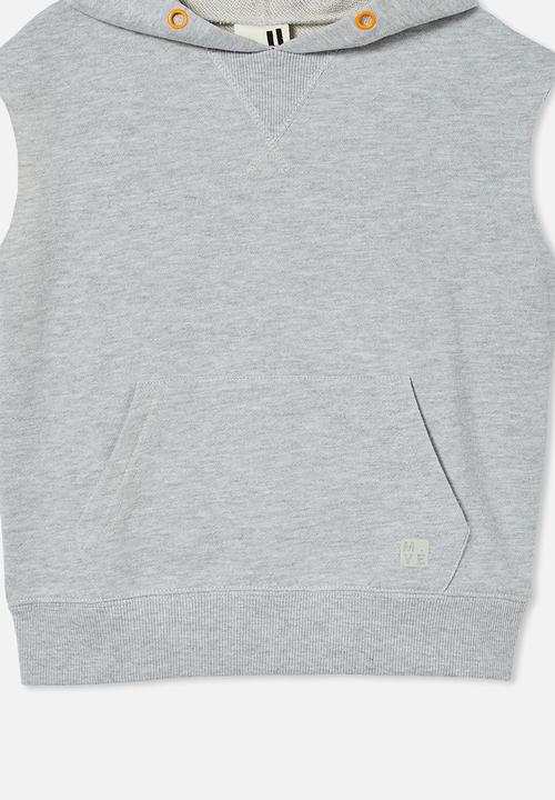 Cotton On - M.ve sleeveless hoodie - light grey marle