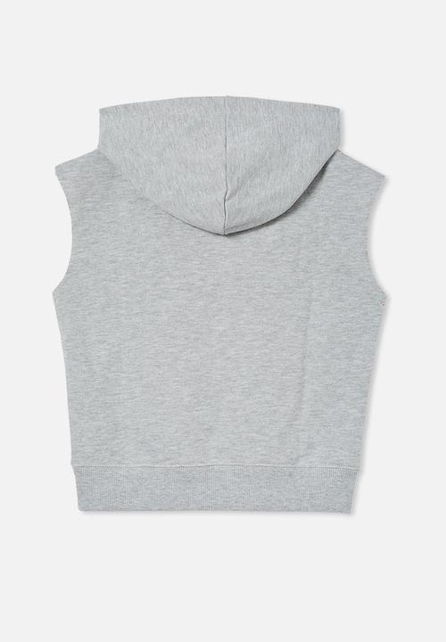 Cotton On - M.ve sleeveless hoodie - light grey marle