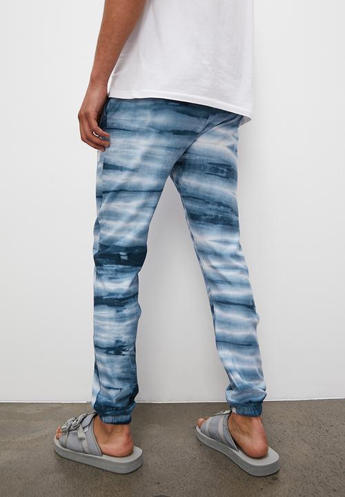 Superbalist - Acid wash slim fit sweatpant - indigo