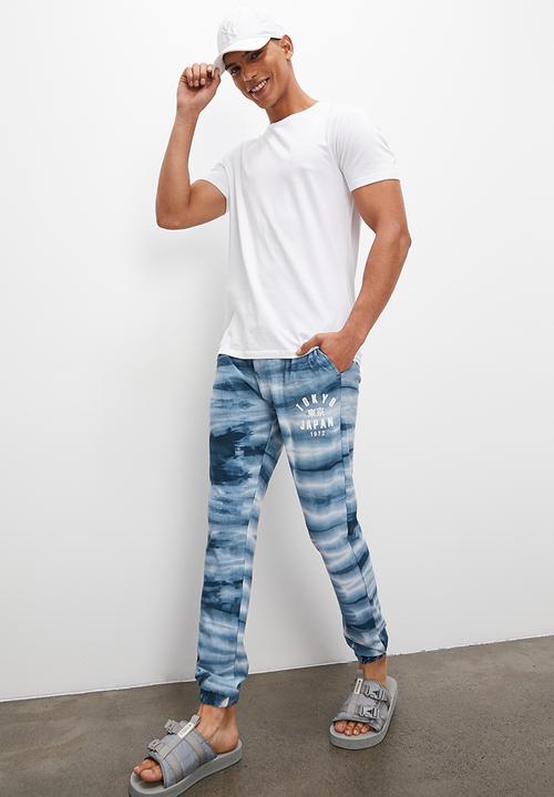 Superbalist - Acid wash slim fit sweatpant - indigo