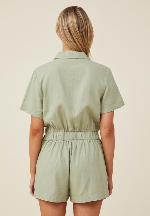 Cotton On - Utility playsuit - garden green