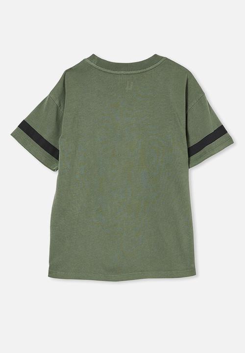 Cotton On - Stevie short sleeve embellished tee - swag green/wicket real good puff