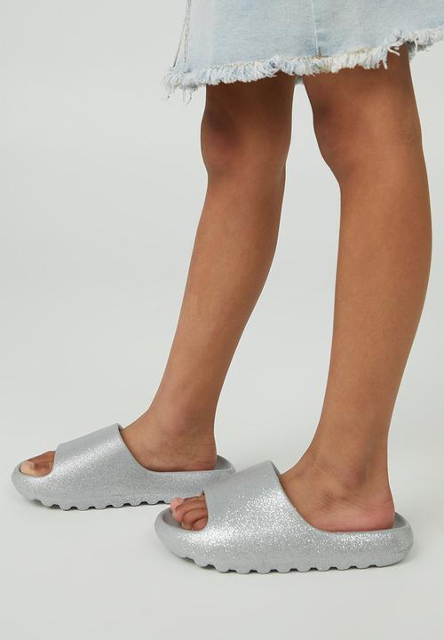 Cotton On - Sunny beach slide - silver glitter