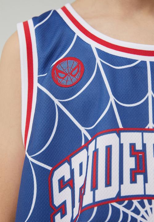 Cotton On - License marvel basketball tank - lcn mar retro blue/spiderman
