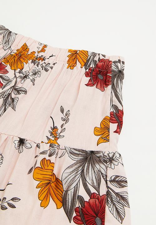 Superbalist - Blouse & skirt set - nude floral print