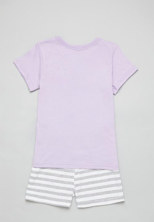 Superbalist - Printed pj set - lilac/grey