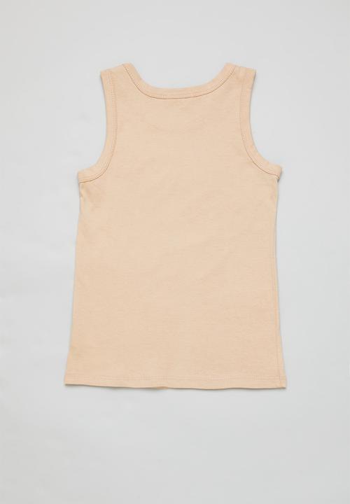 Superbalist - 2 pack printed vest - stone/white