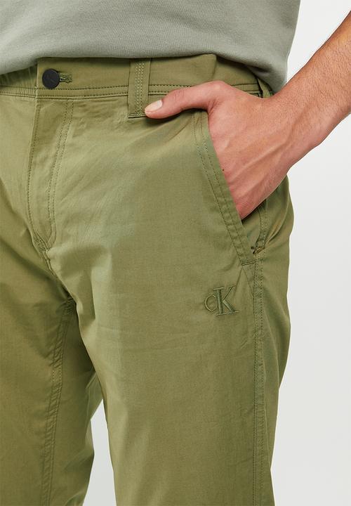 Calvin Klein - Skinny washed stretch chino - burnt olive