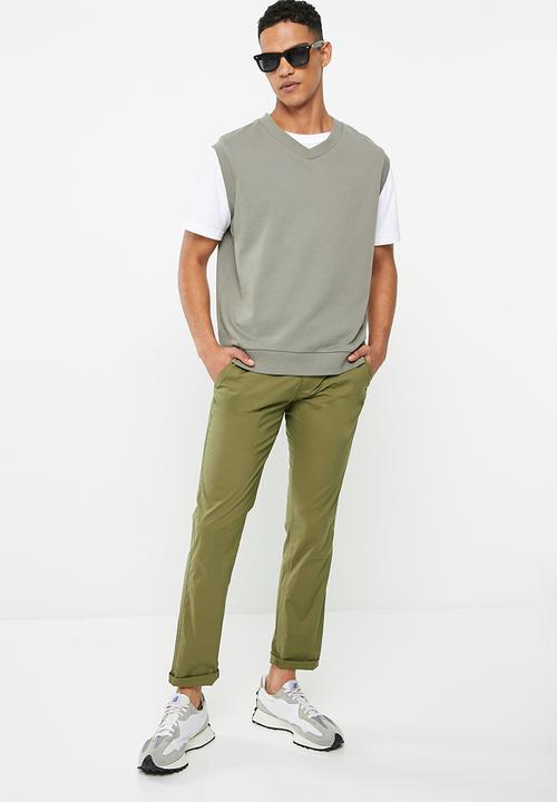 Calvin Klein - Skinny washed stretch chino - burnt olive