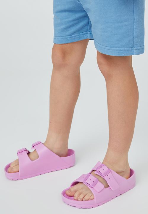 Cotton On - Twin strap slide - pink gerbera