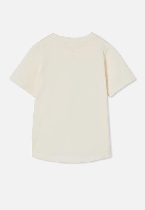 Cotton On - Unisex organic jersey tee - dark vanilla/hanging with friends