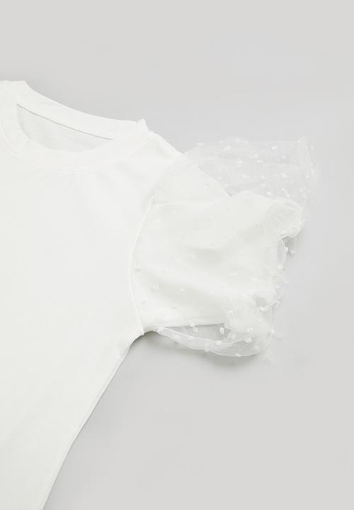 Pop Candy - Top & skirt set - white/blue