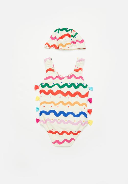 Pop Candy - Swimsuit & cap set - multi
