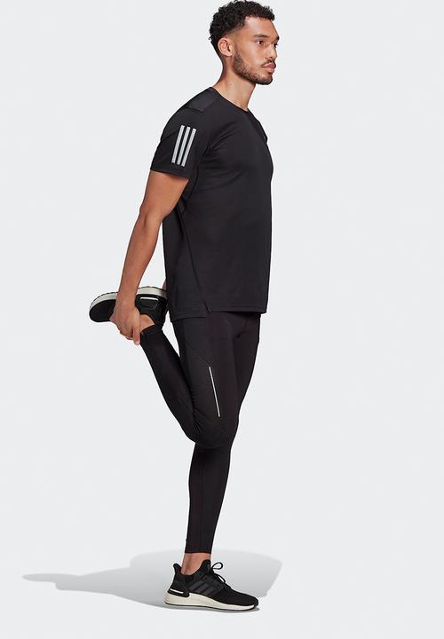 adidas Performance - Own the run tee - black & reflective silver
