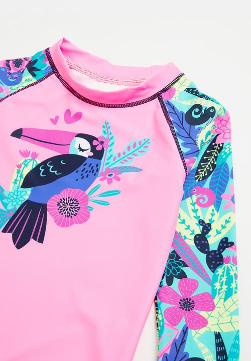 Pop Candy - Girls printed swimsuit - pink