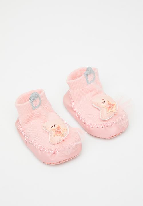 Pop Candy - Moon sock bootie - pink