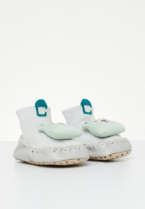 Pop Candy - Bear sock bootie - green