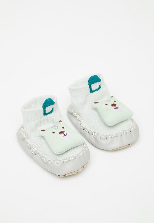 Pop Candy - Bear sock bootie - green