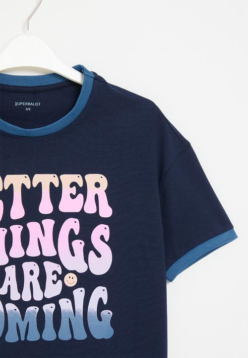 Superbalist - Retro T-shirt - navy
