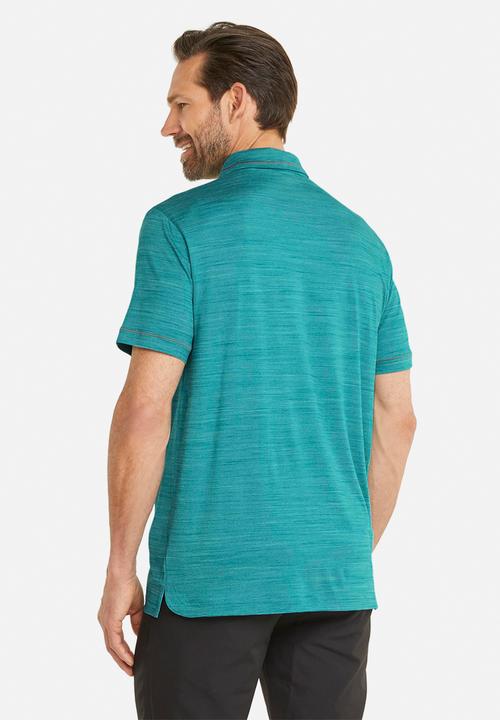 PUMA - Cloudspun golf monarch polo - dusty aqua heather/quiet shade