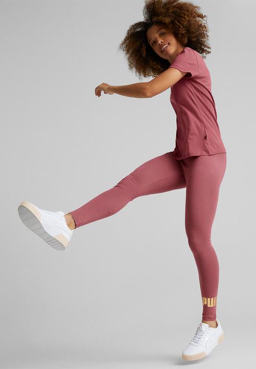 PUMA - Ess+ metallic leggings - dusty orchid