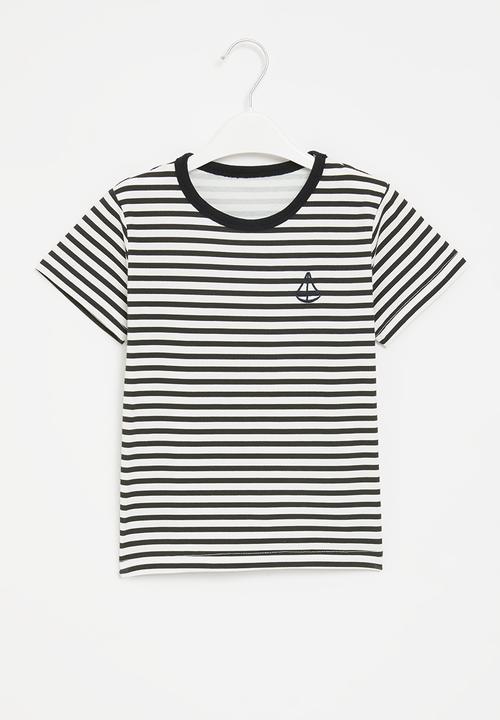 Pop Candy - Stripe tee - black & white