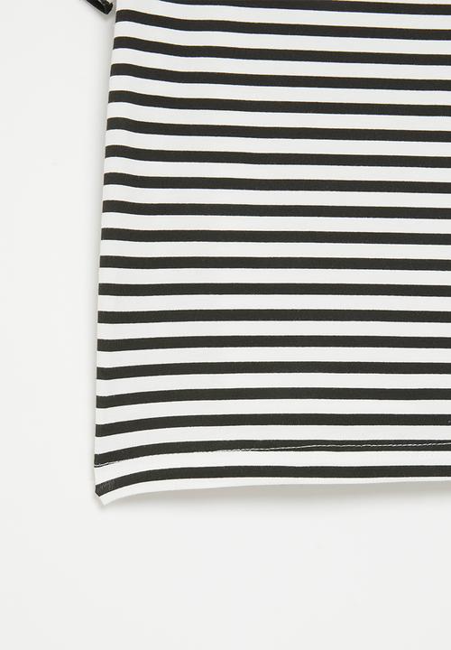 Pop Candy - Stripe tee - black & white