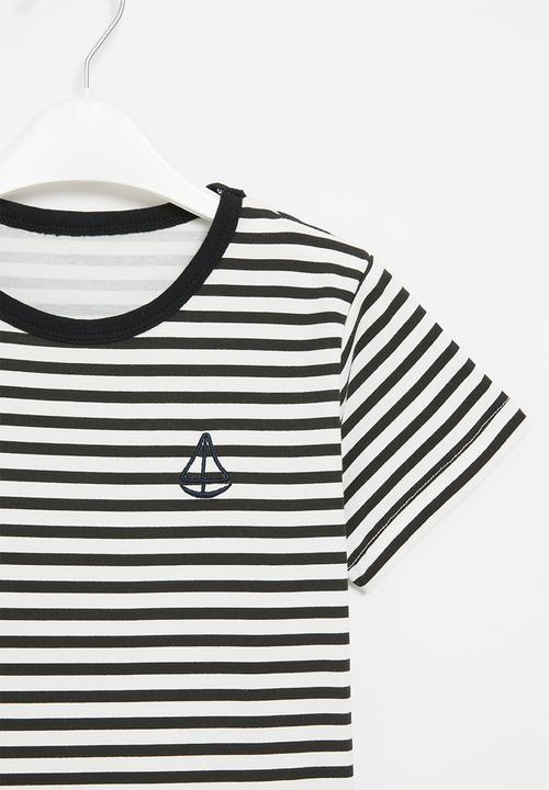 Pop Candy - Stripe tee - black & white
