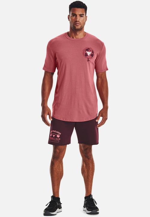 Under Armour - UA Project Rock open 24 hours s/s tee - deco rose