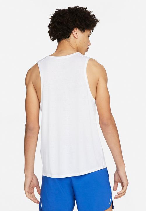 Nike - M nk df miler tank - white/reflective silver
