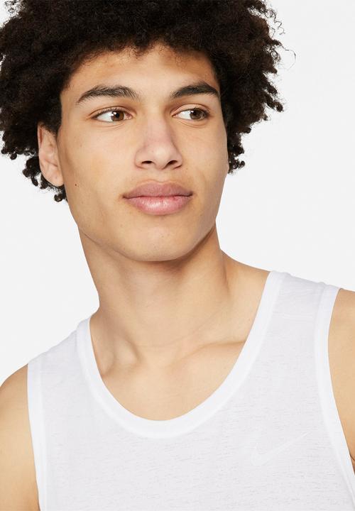 Nike - M nk df miler tank - white/reflective silver