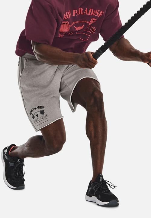 Under Armour - UA Project Rock hgym hwt terry sts - pewter light heather