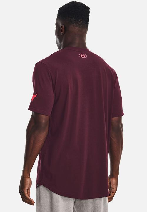 Under Armour - UA Project Rock  ipbc short sleeve - dark maroon
