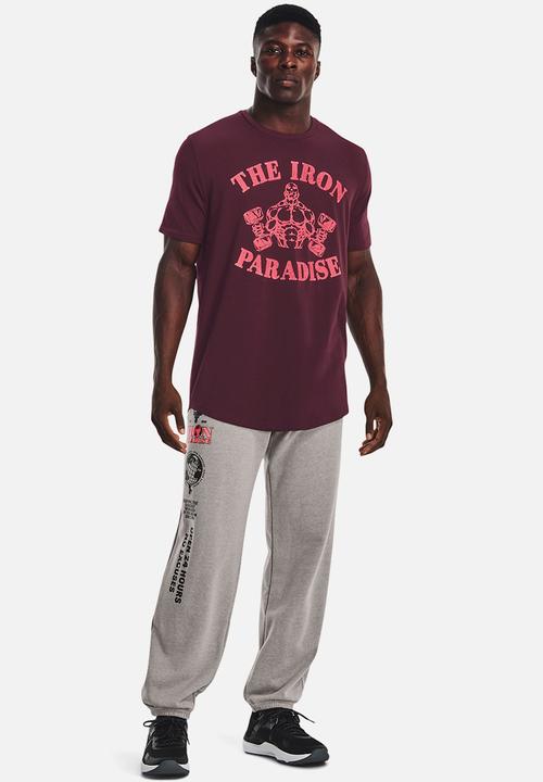 Under Armour - UA Project Rock  ipbc short sleeve - dark maroon