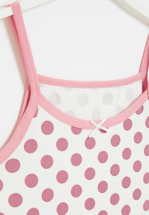 Rebel Republic - Polka dot vest - white/pink