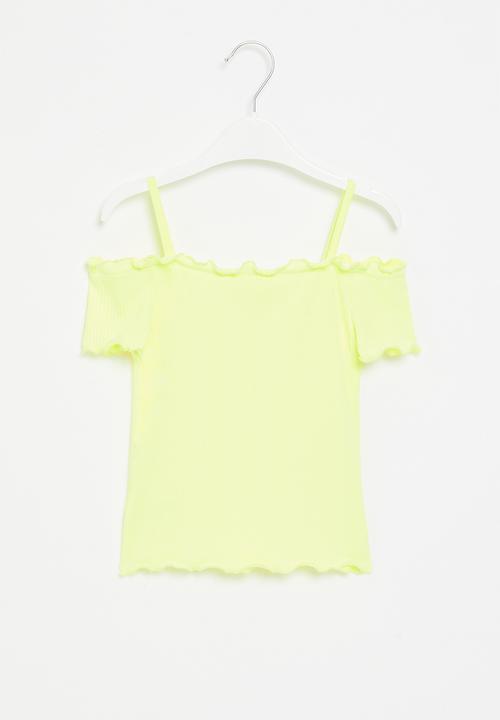 Superbalist - Off the shoulder tee - sunny lime